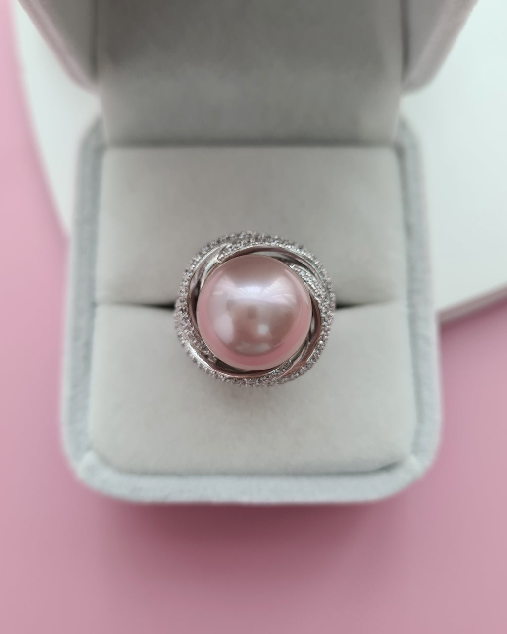13.4mm Pink Edison Pearl Ring - Glamorous