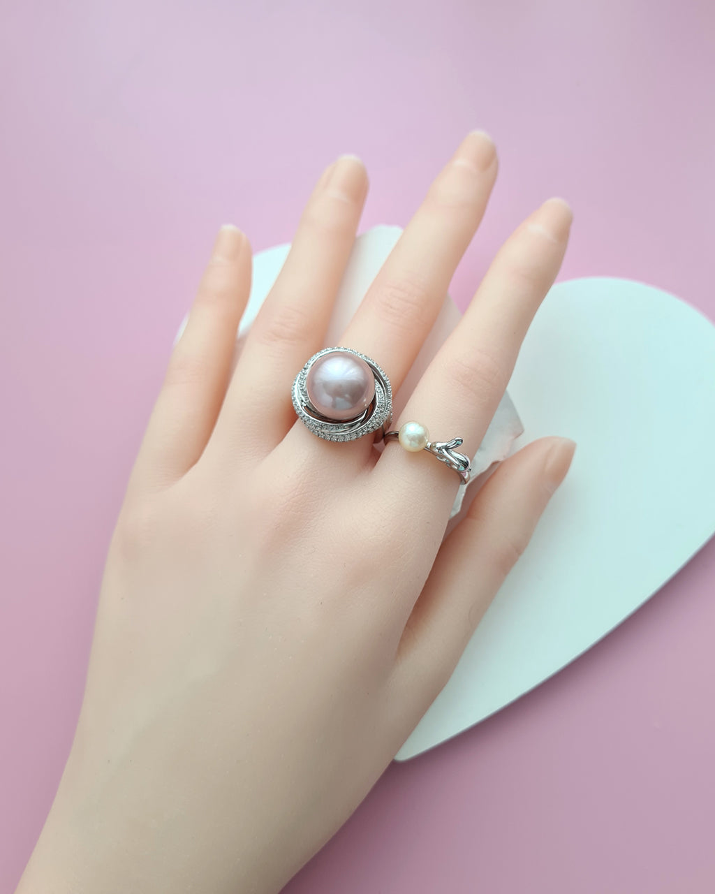 13.4mm Pink Edison Pearl Ring - Glamorous