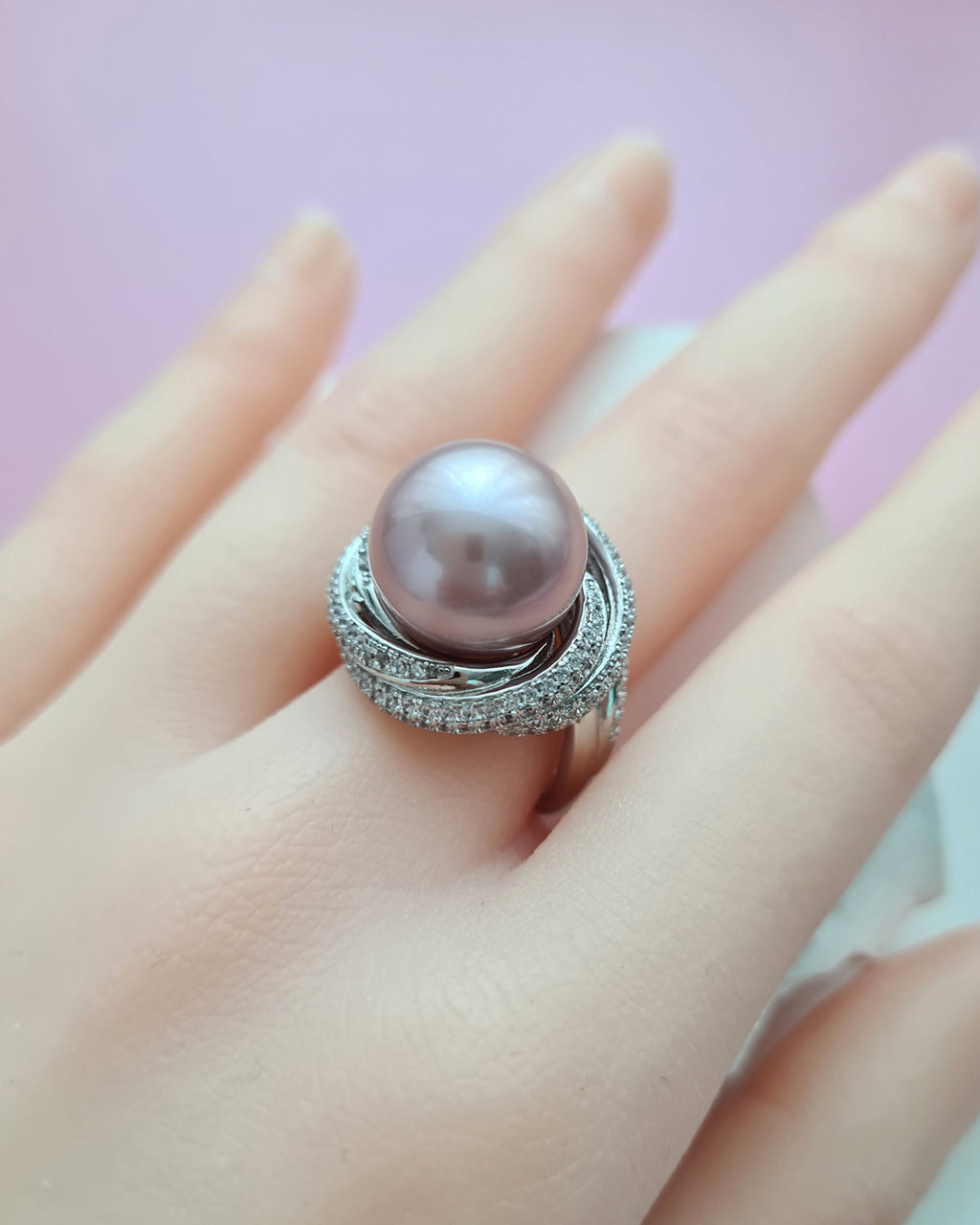 13.4mm Pink Edison Pearl Ring - Glamorous