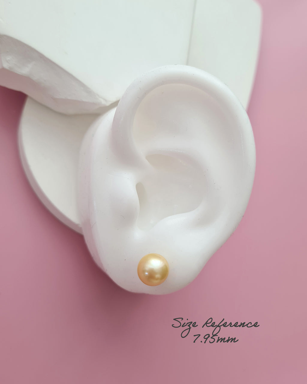 Golden Akoya Pearl 18K Gold Stud Earrings - 5mm to 9mm Fine Pearl Jewelry 