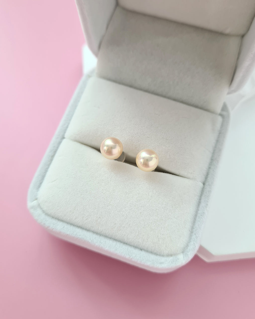 6.49mm Natural Queen Gold Akoya Pearl 18K Gold Stud Earrings - 6mm to 6.5mm