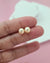 6.49mm Natural Queen Gold Akoya Pearl 18K Gold Stud Earrings - 6mm to 6.5mm