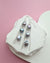 Triple Silver Blue Akoya Pearl Earrings, Handmade pearl jewelry in Singapore