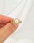 Akoya Pearl Halo Ring - Gold Queen Champagne Akoya Pearl