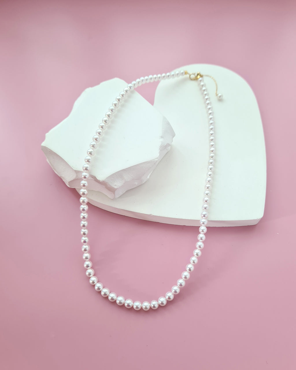 White Akoya Pearl 18K Gold Strand Necklace - 4.5mm-5mm, Pearl Jewelry in Singapore