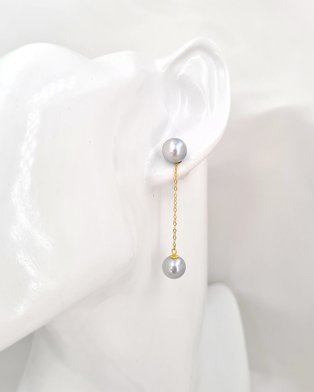 Double Akoya Pearl Stud Earrings - A Jewel