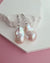 Big White Freshwater Baroque Pearl Earrings for Brides and Wedding 