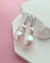 Big White Freshwater Baroque Pearl Earrings for Brides and Wedding 