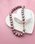 Metallic Purple Pearl Strand Necklace - Traditional Pearl Knotting, Pearl Jewelry in Singapore