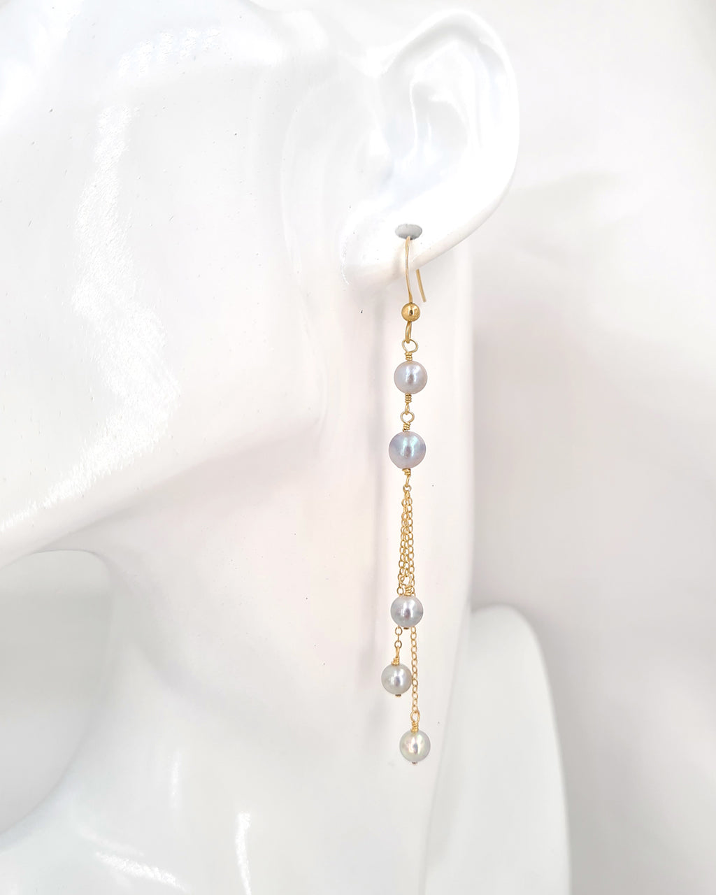 Blue akoya pearl deals earrings