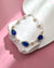 Blue Teardrop and Freshwater White Pearl Bracelet - Something Blue