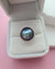 Blue Mabe Pearl Ring - 14mm+ Halo Cocktail Ring Sterling Silver Pearl Jewelry