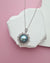 Blue Mabe Pearl Necklace - 14mm+ Lace Frame, Handmade Pearl Jewelry in Singapore