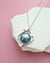 Blue Mabe Pearl Necklace - 14mm+ Floral, handmade pearl jewelry in Singapore