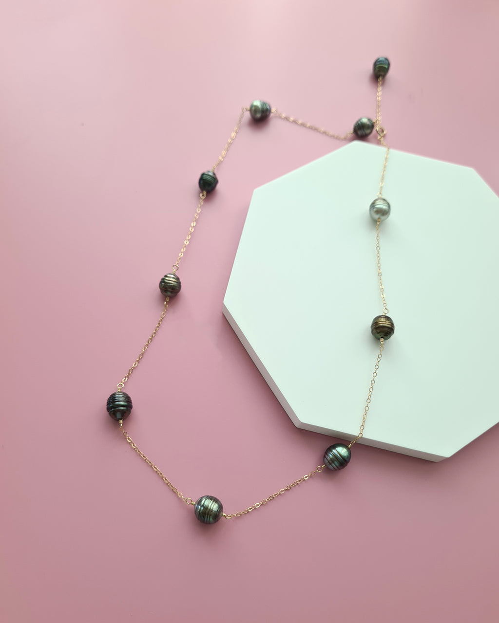 Tahitian Pearl Floating Pearl Necklace