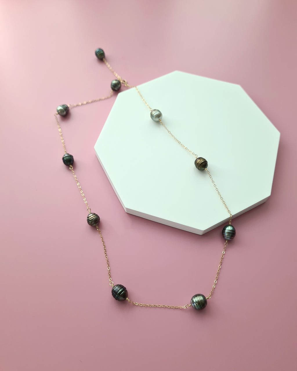 Tahitian Pearl Floating Pearl Necklace