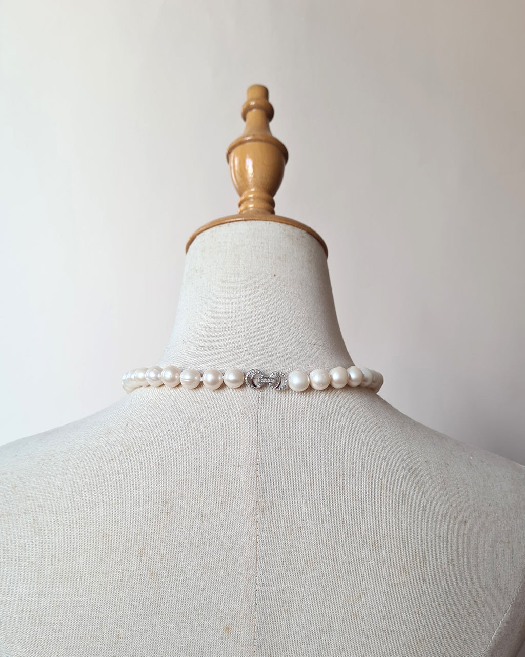 Creamy White Pearl Strand Necklace - Classic Knotted 10mm-11mm