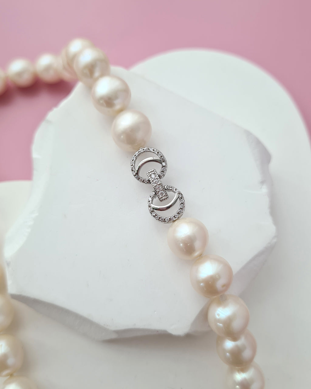 Creamy White Pearl Strand Necklace - Classic Knotted 10mm-11mm