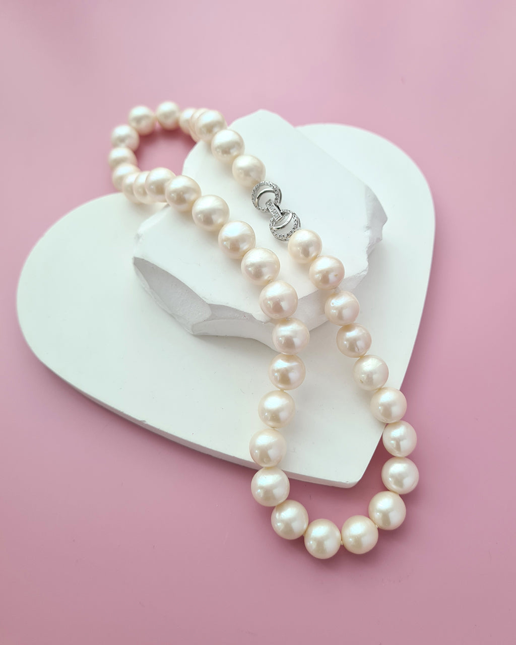 Creamy White Pearl Strand Necklace - Classic Knotted 10mm-11mm
