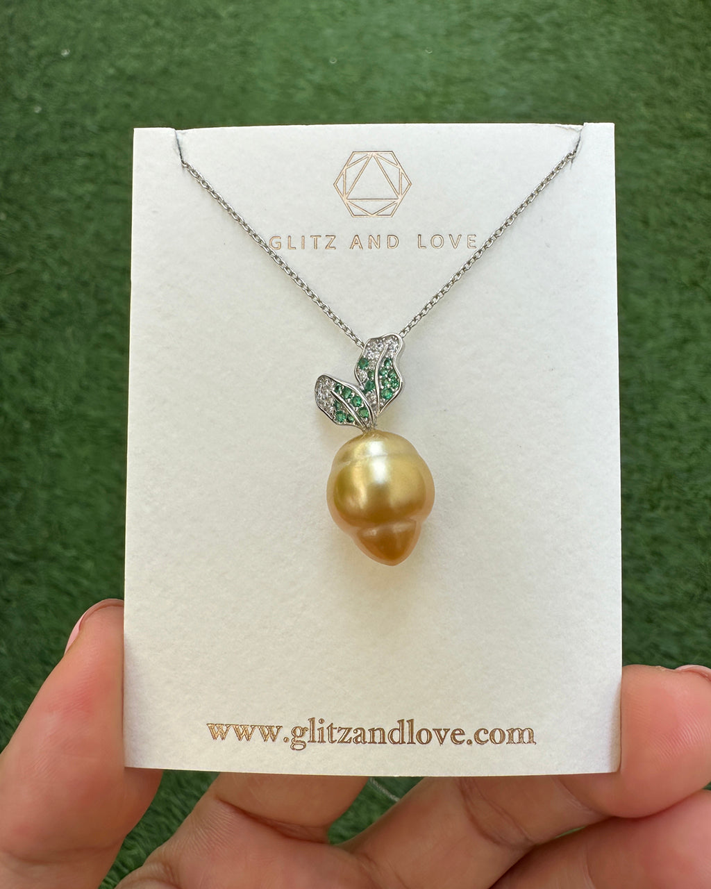 South Sea Pearl Necklace -  Cute Carrot South Sea Peal Pendant Vegetable Necklace