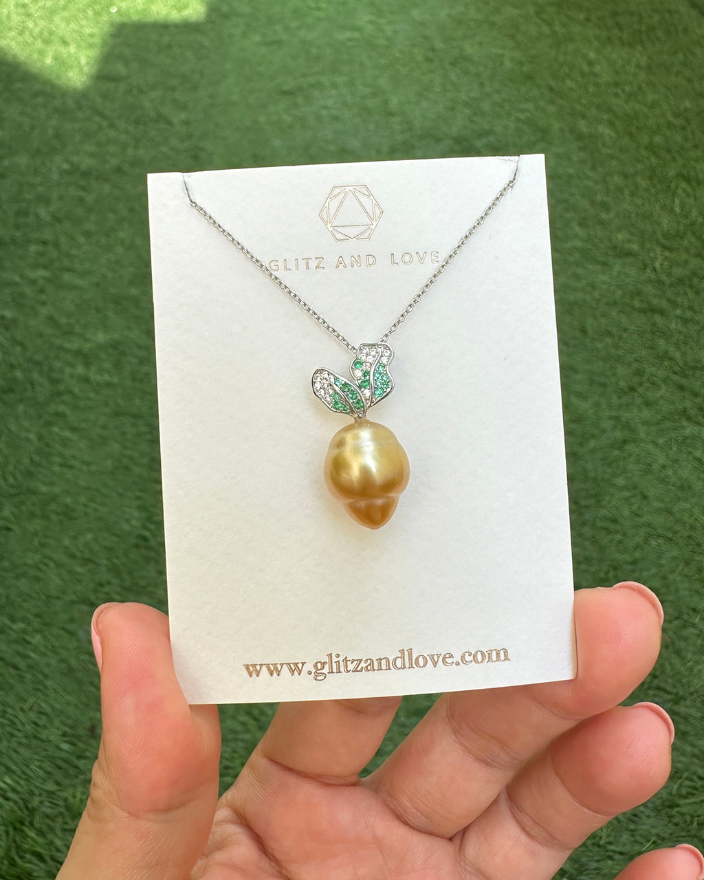 South Sea Pearl Necklace -  Cute Carrot South Sea Peal Pendant Vegetable Necklace