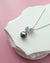 Cute Tahitian Pearl Pendant Necklace, Green Carrot Pearl Necklace in Sterling Silver