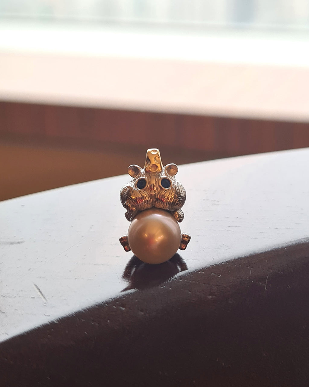 Cute Hamster Pearl Necklace | Modern Pearl Jewelry