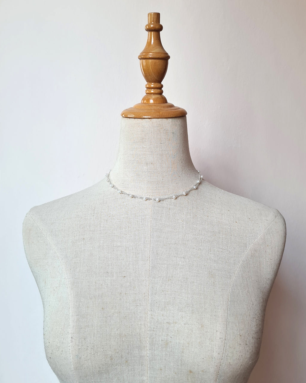 Double Strand Tiny Floating Pearl Necklace, Effortless pearl jewelry for modern women