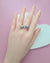 Double Silver Blue Akoya Pearl Open Ring, Handmade Pearl Jewelry in Singapore
