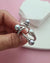 Double Silver Blue Akoya Pearl Open Ring