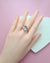 Double Silver Blue Akoya Pearl Open Ring