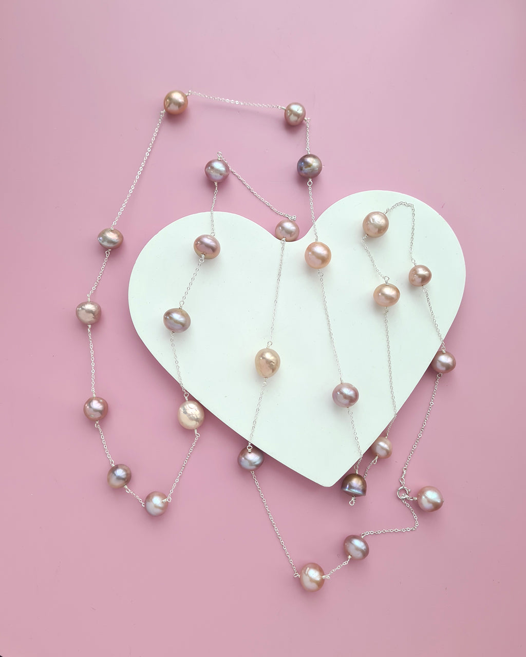 Edison Pearl Floating Pearl Necklace - Extra Long 50 inch