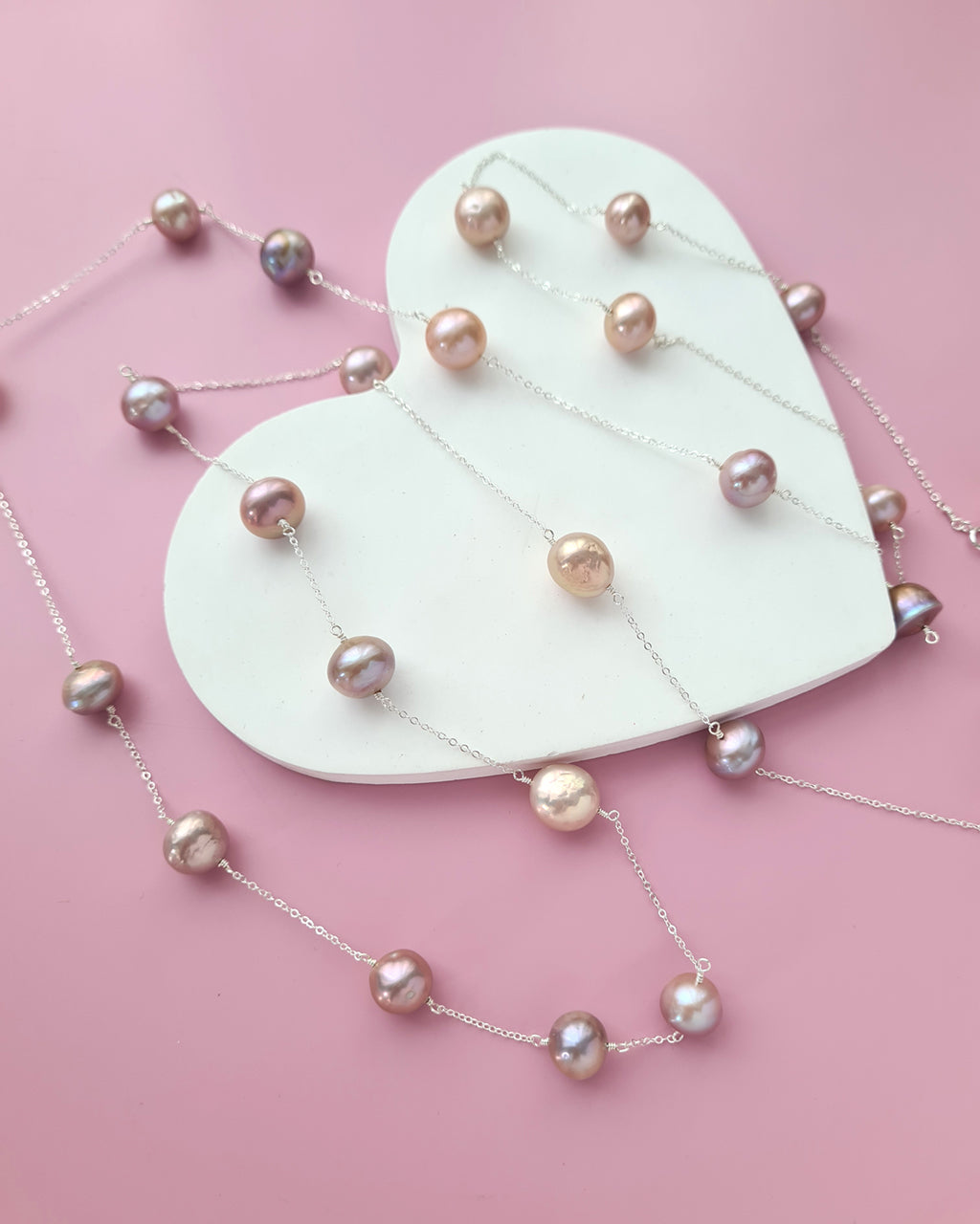 Edison Pearl Floating Pearl Necklace - Extra Long 50 inch