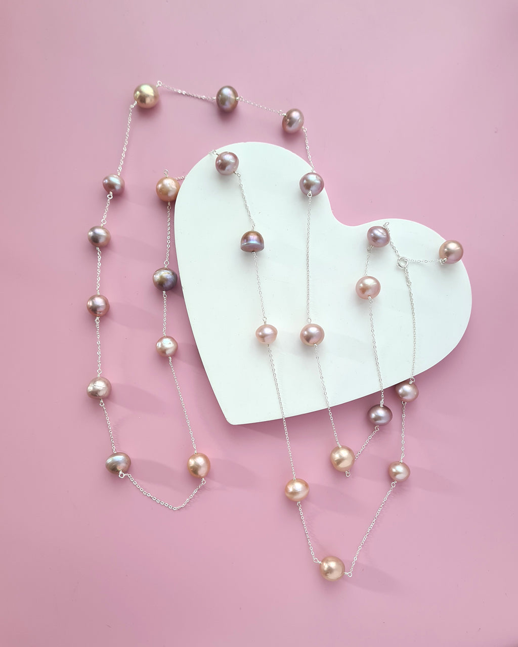 Edison Pearl Floating Pearl Necklace - Extra Long 50 inch