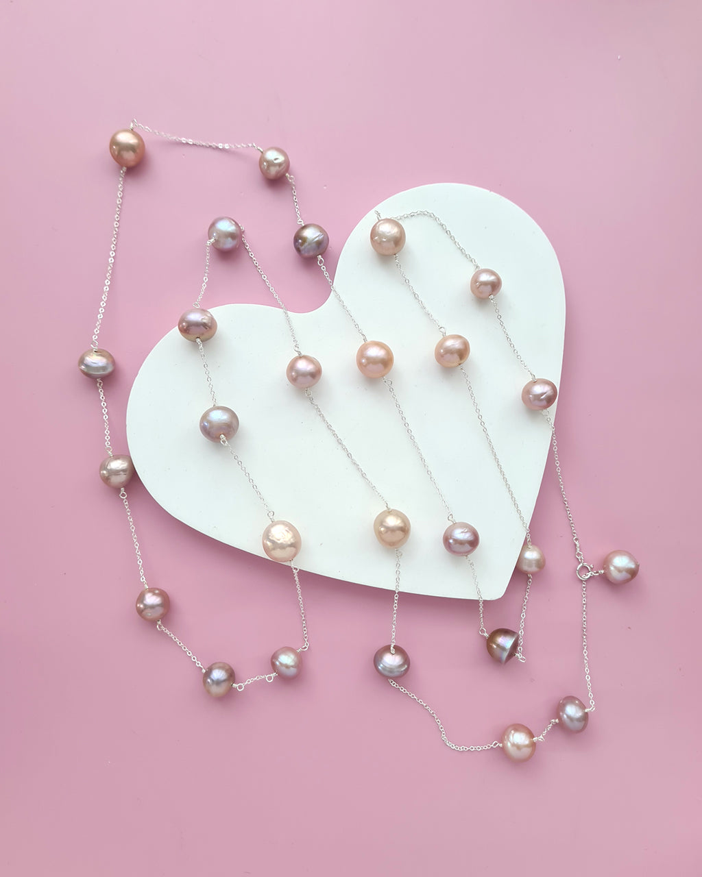 Edison Pearl Floating Pearl Necklace - Extra Long 50 inch