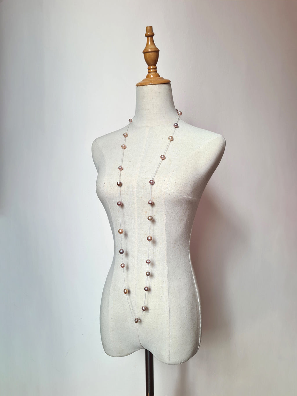 Edison Pearl Floating Pearl Necklace - Extra Long 50 inch