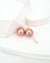Pink Purple Edison Pearl Stud Earrings 18K Rose Gold Pearl Stud Earrings