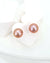 Pink Purple Edison Pearl Stud Earrings 18K Rose Gold Pearl Stud Earrings