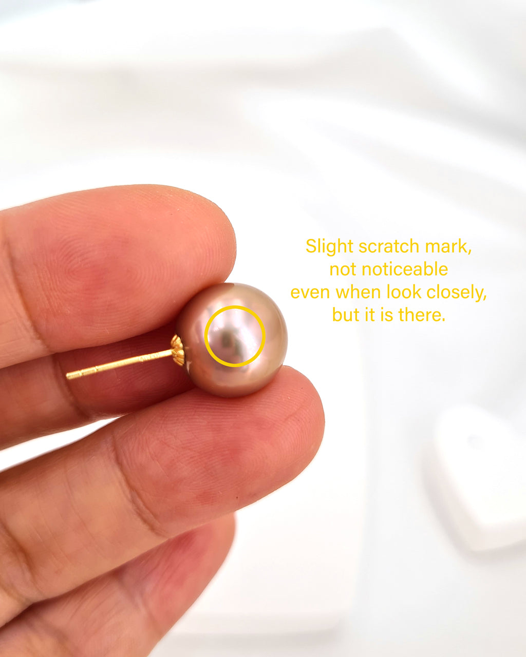 Purple Edison Pearl 18k Gold Stud Earrings Large Purple Pearl Stud Earrings