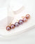 Purple Edison Pearl Stud Earrings 18K Rose Gold Pearl Stud Earrings