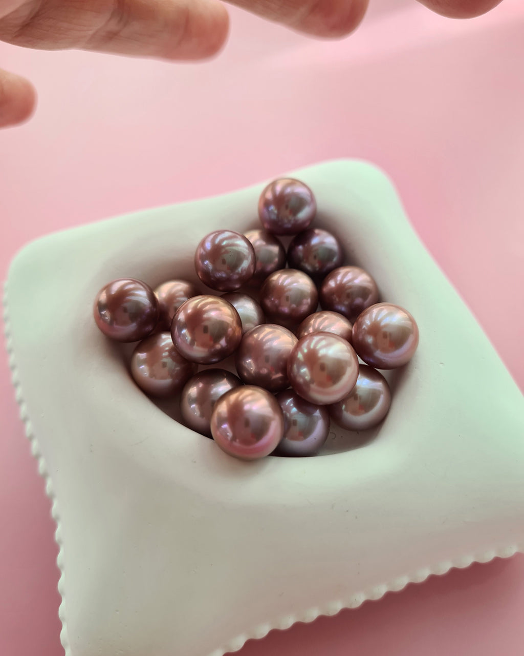 Purple Edison Pearl Pendant Necklace - Rabbit