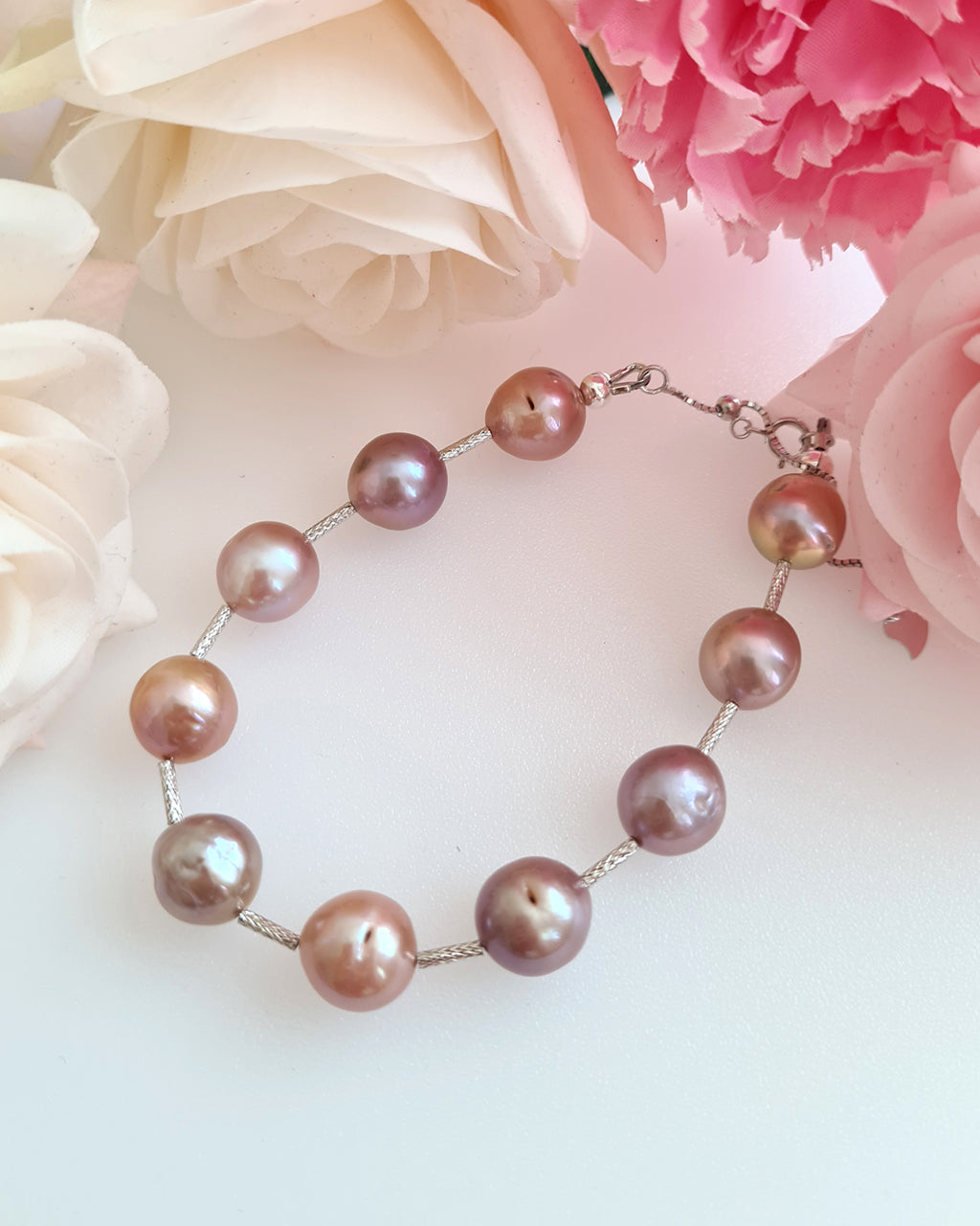 Edison Purple Pearl Bracelet | Sterling Silver Pearl Jewelry | Classy Elegant Gifts for her