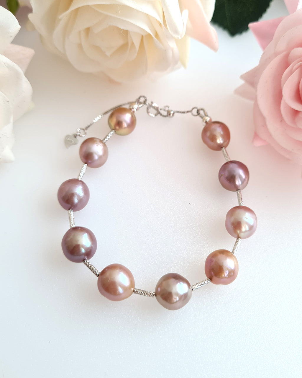 Edison Purple Pearl Bracelet | Sterling Silver Pearl Jewelry | Classy Elegant Gifts for her