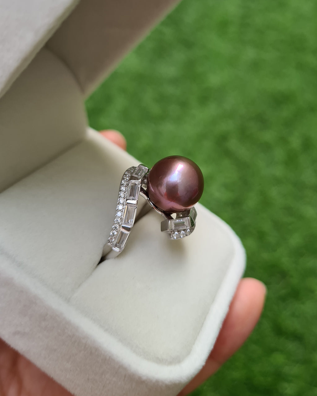 Purple cheap pearl ring