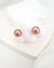 Edison Pearl Stud Earrings - 18K Gold Purple Pearl Stud Earrings 