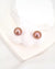 Pearl Earrings, Edison Pearl Stud Earrings - 18K Rose Gold Pinkish Purple with Golden Sheen