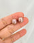 Pearl Earrings, Edison Pearl Stud Earrings - 18K Rose Gold Pinkish Purple with Golden Sheen