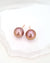 Edison Pearl Stud Earrings - 18K Rose Gold Pinkish Purple with Golden Sheen
