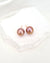 Pearl Earrings, Edison Pearl Stud Earrings - 18K Rose Gold Pinkish Purple with Golden Sheen
