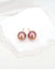 Pearl Earrings, Edison Pearl Stud Earrings - 18K Rose Gold Pinkish Purple with Golden Sheen